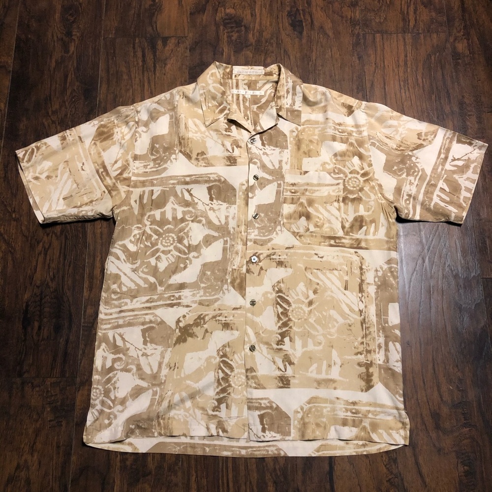 Perry Ellis Patterned Button Up Shirt Size M